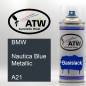 Preview: BMW, Nautica Blue Metallic, A21: 400ml Sprühdose, von ATW Autoteile West.